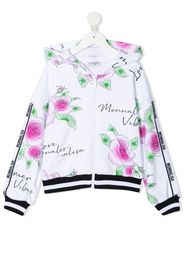 Monnalisa all-over logo jacket - Bianco