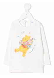 Monnalisa T-shirt a maniche lunghe Winnie-the-Pooh - Bianco