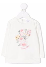 Monnalisa logo-print crew neck sweatshirt - Bianco