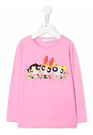 Monnalisa graphic-print long-sleeved T-shirt - Rosa