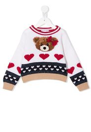 Monnalisa Maglione Teddy Bear - Bianco