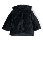 Monnalisa hooded faux fur jacket - Blu