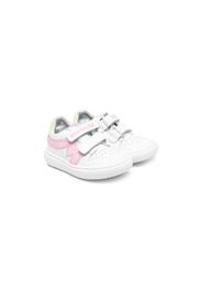 Monnalisa logo print touch-strap sneakers - Bianco