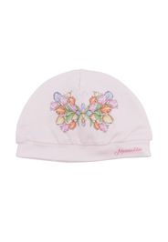 Monnalisa butterfly-print cotton beanie - Rosa