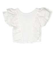 Monnalisa T-shirt con ruches - Bianco