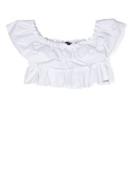 Monnalisa Top smanicato con ruches - Bianco