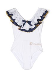 Monnalisa Costume intero con ruches - Bianco