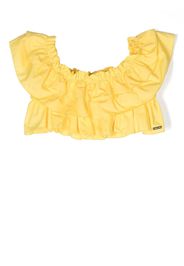 Monnalisa Top smanicato con ruches - Giallo