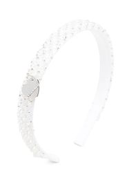 Monnalisa crystal-embellished headband - Bianco