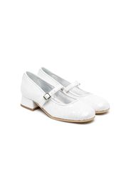 Monnalisa sequin-embellished 35mm ballerina shoes - Bianco