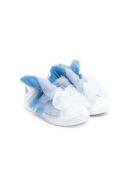 Monnalisa tulle-bow touch-strap sneakers - Bianco
