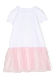 Monnalisa cherry-motif tulle T-shirt dress - Bianco