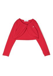 Monnalisa rounded cover-up cardigan - Rosso