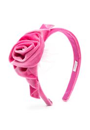 Monnalisa floral-appliqué headband - Rosa