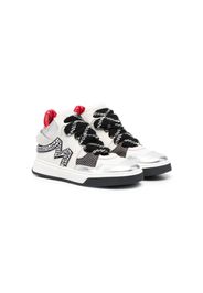 Monnalisa Sneakers alte con applicazione logo - Bianco