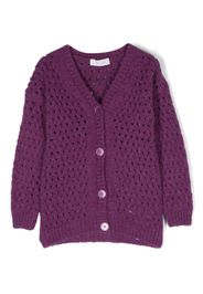 Monnalisa open-knit cardigan - Viola