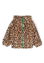Monnalisa leopard-print faux-fur jacket - Marrone