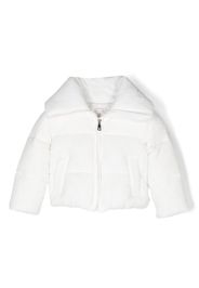 Monnalisa padded long-sleeve hooded jacket - Bianco