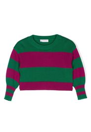 Monnalisa cropped striped jumper - Verde