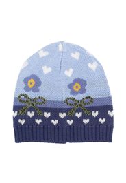 Monnalisa graphic-print knitted hat - Blu