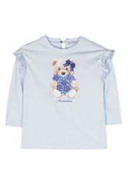 Monnalisa T-shirt con stampa Teddy Bear - Blu