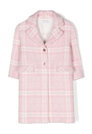 Monnalisa plaid-check cotton coat - Rosa