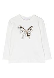 Monnalisa T-shirt a maniche lunghe con stampa - Bianco