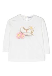 Monnalisa T-shirt con stampa grafica - Bianco