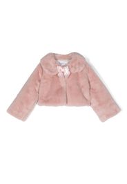 Monnalisa bow-detail jacket - Rosa