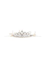 Monnalisa crystal-embellished crown head band - Grigio