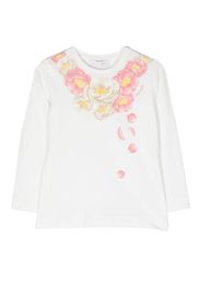 Monnalisa T-shirt a fiori - Bianco