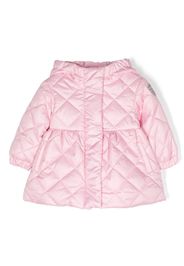 Monnalisa logo-patch padded jacket - Rosa