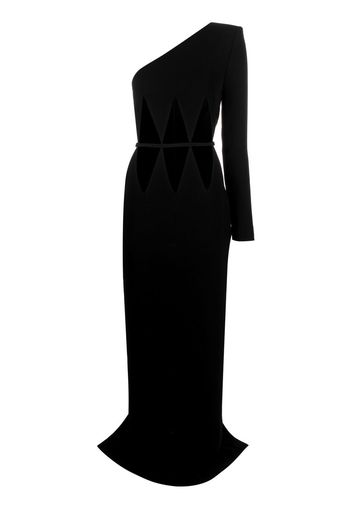 Mônot cut-out detailed asymmetric dress - Nero