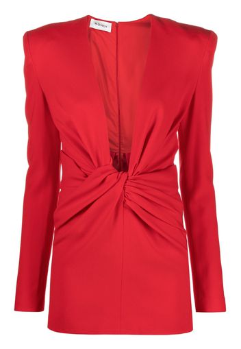 Mônot U-neck twist-detail minidress - Rosso