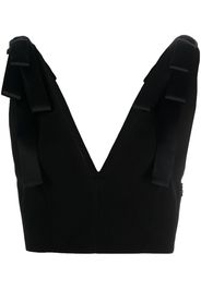 Mônot V-neck crop top - Nero