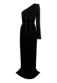 Mônot cut-out detailed asymmetric dress - Nero