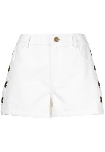 Monse Shorts denim Grommet - Bianco