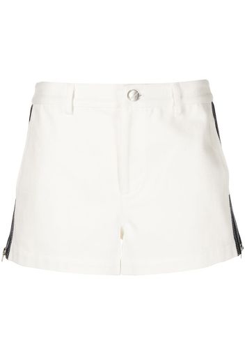 Monse Shorts denim con zip laterale - Bianco