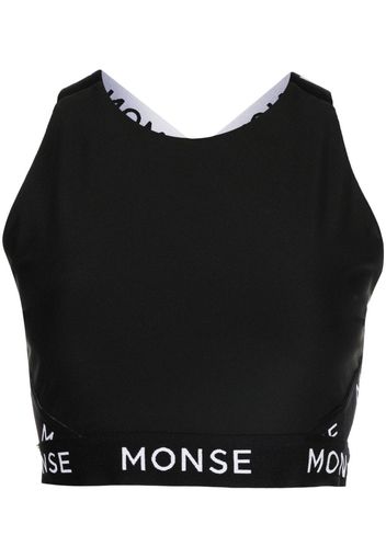 Monse logo-print performance top - Nero