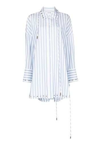 Monse stripe-pattern cotton shirt - Blu