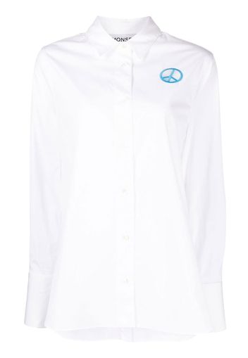 Monse cut-out peace stretch-cotton shirt - Bianco