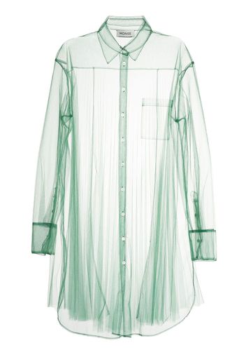 Monse Camicia semi trasparente - Verde