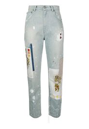 Jeans patchwork taglio straight