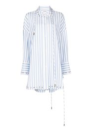 Monse stripe-pattern cotton shirt - Blu