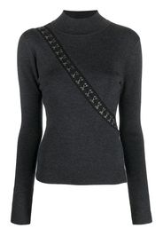 Monse hook-detail mock-neck jumper - Grigio