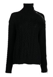 Monse Maglione con zip - Nero