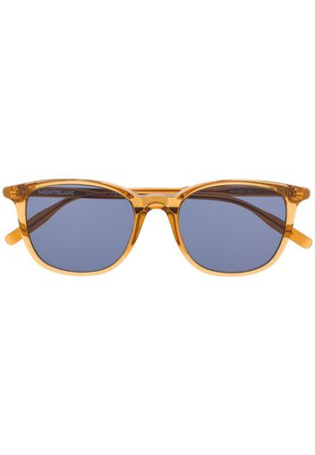 transparent square framed sunglasses