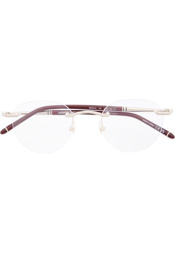 Montblanc round rimless-design glasses - Rosso