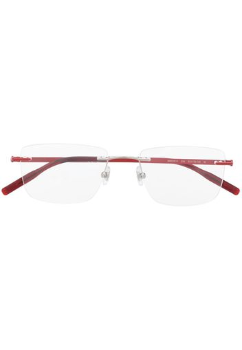 Montblanc rectangle-shape frameless glasses - Rosso