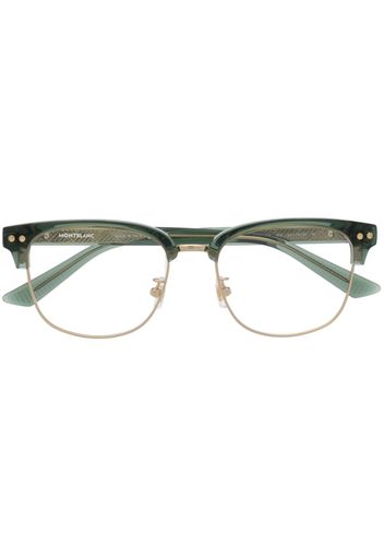 Montblanc logo-plaque detail glasses - Verde